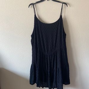 Black Layered Ruffle Adjustable Straps Sundress